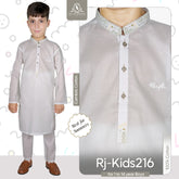 Off White Boy's Kurta Pajama RJ-KIDS216