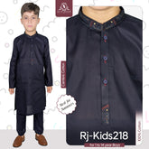 Navy Blue Boy's Kurta Pajama RJ-KIDS218