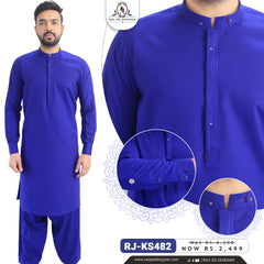 Royal blue Men's Kameez Shalwar RJ-KS482