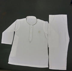 White Boy's Wash & Wear Kurta Pajama RJ-KIDS192