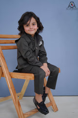 Deep Olive 3-Piece Waistcoat Set for Boys | RJ-KIDS221