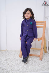 Lavender 3-Piece Waistcoat Set for Boys | RJ-KIDS224