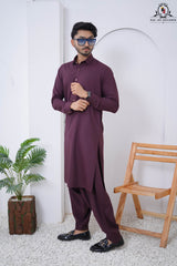 Plum Purple Designed Men's Kameez Shalwar RJ-KS617