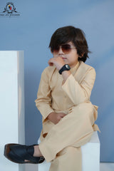 Classic Sand Kurta Shalwar for Boys | RJ-KIDS241