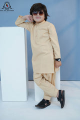 Classic Sand Kurta Shalwar for Boys | RJ-KIDS241