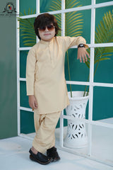 Classic Sand Kurta Shalwar for Boys | RJ-KIDS241