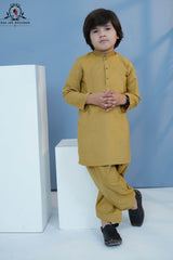Mustard Gold Kurta Shalwar for Boys | RJ-KIDS243