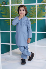 Steel Blue Kurta Shalwar for Boys | RJ-KIDS251