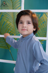 Steel Blue Kurta Shalwar for Boys | RJ-KIDS251