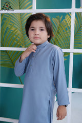 Steel Blue Kurta Shalwar for Boys | RJ-KIDS251
