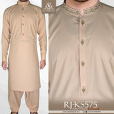 Warm Sand Mens Kameez Shalwar Embroidery RJ-KS575