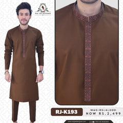 Brown Men's Kurta Pajama RJ - K193 - Rao Jee Designer