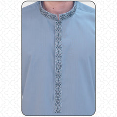 Light Grey Men's Kurta Pajama RJ - K189 - Rao Jee Designer