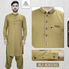 Men's Kameez Shalwar Wash & Wear Fabric RJ - KS530 - Rao Jee Designer
