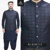 Men's Kameez Shalwar with Waistcoat (RJ-KSW115)
