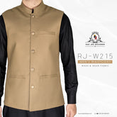 Men's Light Brown Waistcoat (RJ-W215)