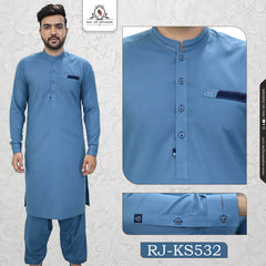 Men's Kameez Shalwar Wash & Wear Fabric RJ-KS532