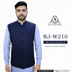 Men's Waistcoat Wash & Wear Fabric (RJ-W210)