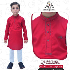 Red Boy's cotton Kurta Pajama RJ-KIDS180