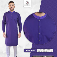 Purple Men's Kurta Pajama RJ-K178