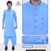 Sky Blue Cotton Men's Kameez Shalwar RJ-KS510