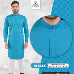 Sea Green Men's Kurta Pajama RJ-K183