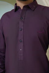 Maroon Mens Kameez Shalwar RJ-KS582
