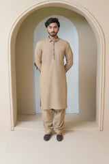 Warm Beige Mens Kameez Shalwar RJ-KS581