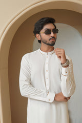 Off White Mens Kameez Shalwar RJ-KS588