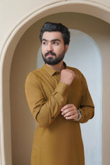 Mustard Ochre Mens Kameez Shalwar RJ-KS585