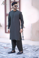 Dark Olive Green Men's Kameez Shalwar RJ-KS603