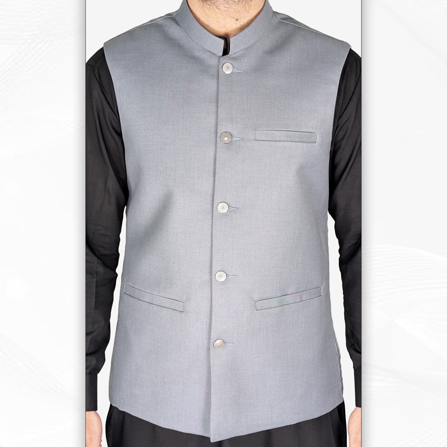 Men's Grey Waistcoat (RJ-W213)