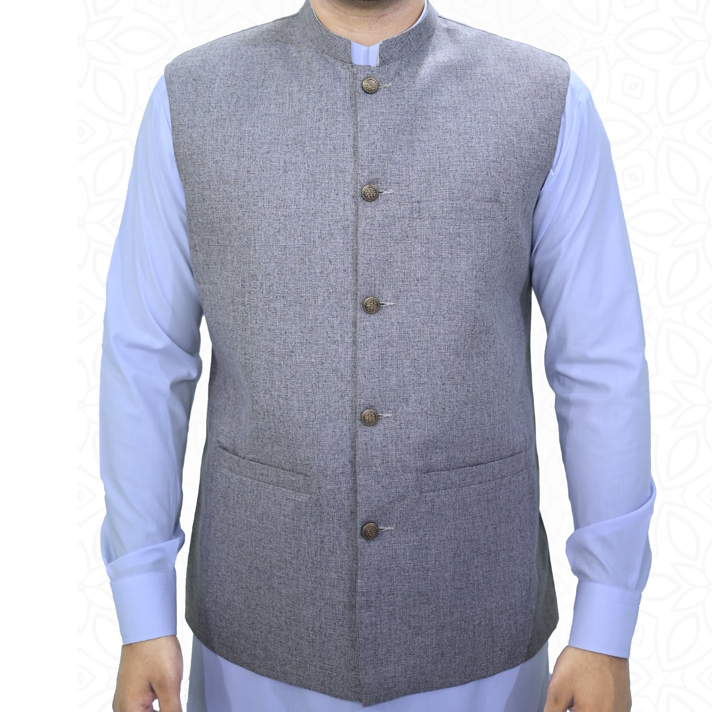 Men's Waistcoat Wash & Wear Fabric (RJ-W209)