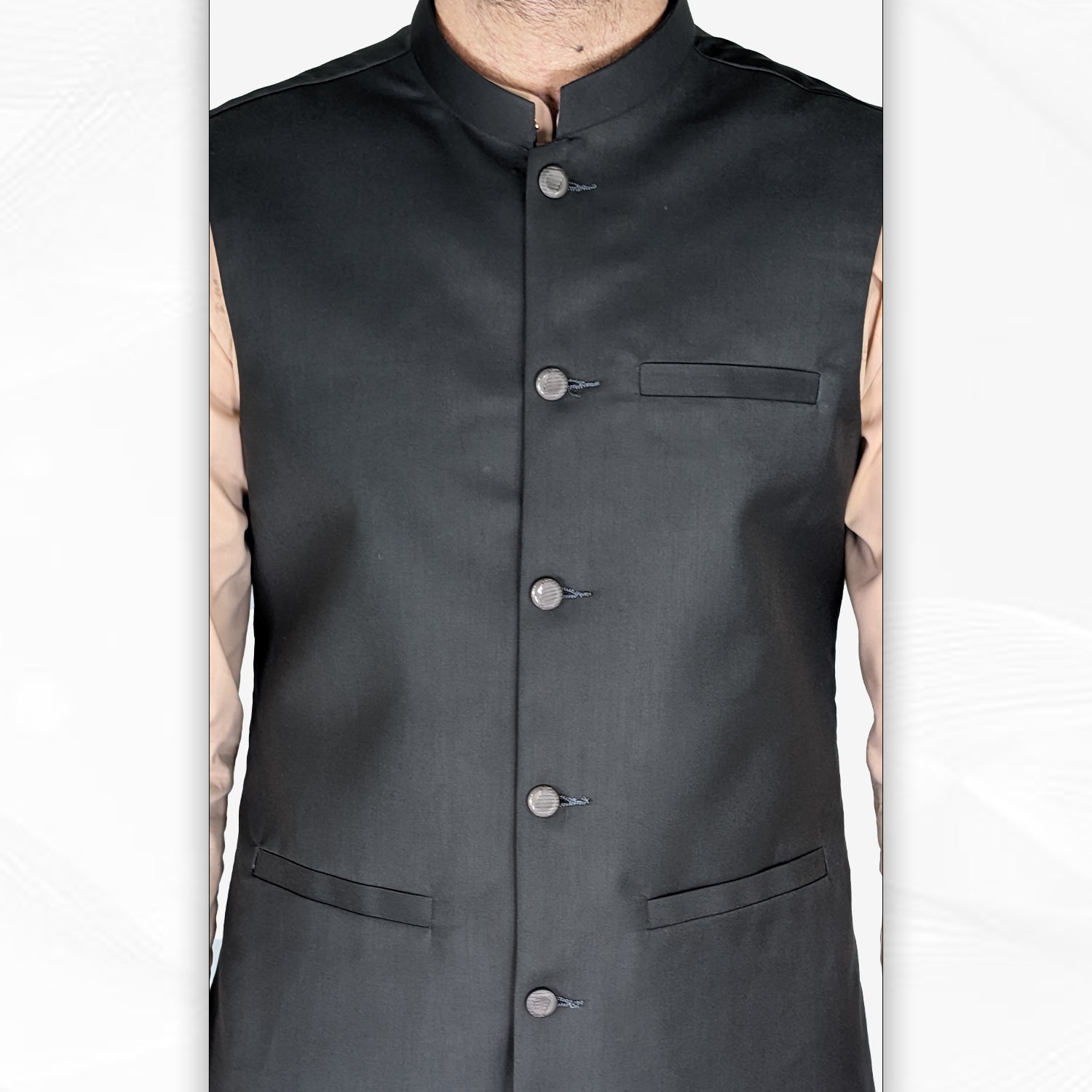 Men's Basic Green Waistcoat  (RJ-W214)