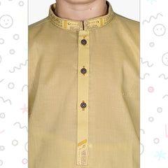 Golden Beige Boy's Kurta Pajama RJ-KIDS210