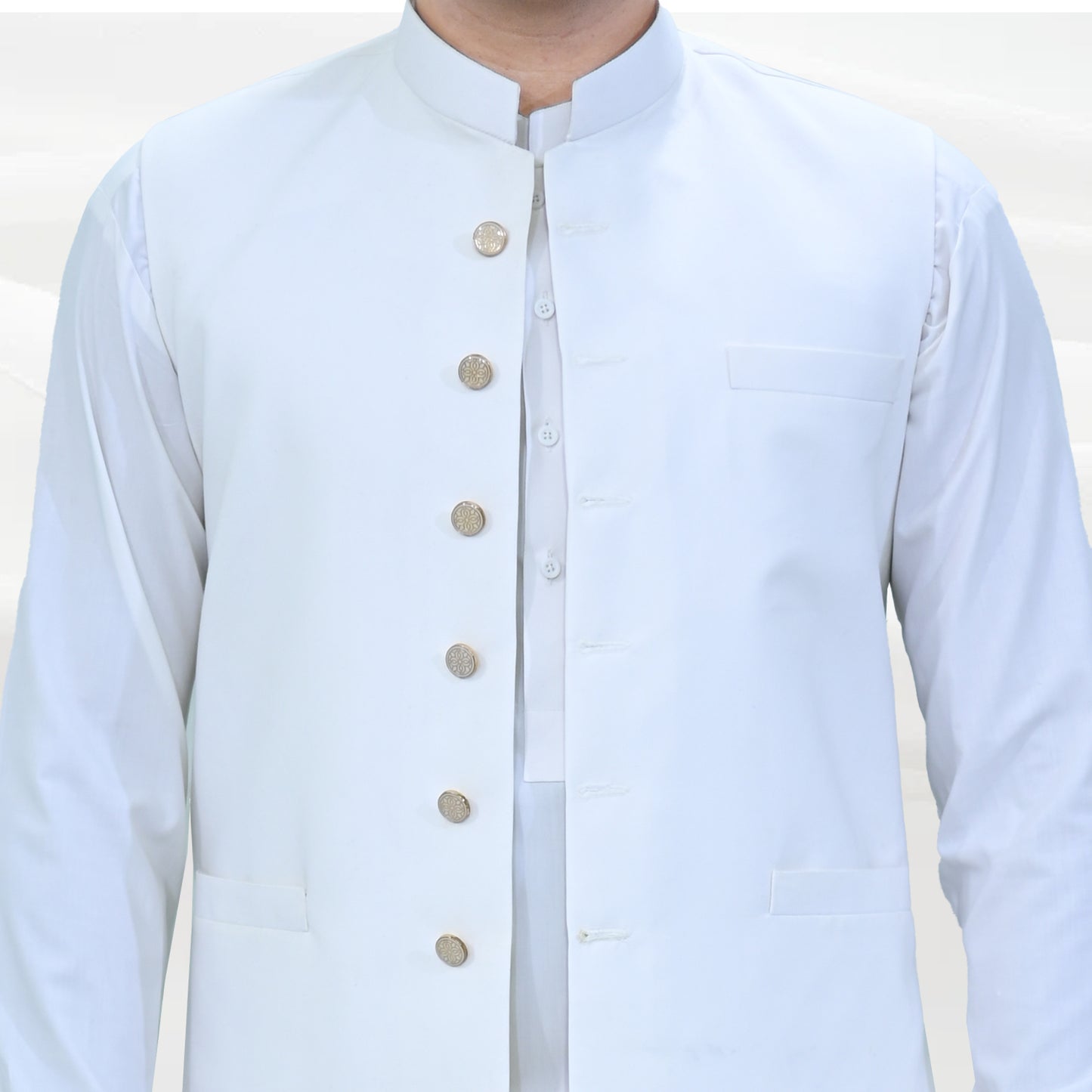 Men's Kameez Shalwar with Waistcoat (RJ-KSW103)