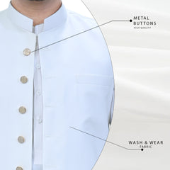 Men's Kameez Shalwar with Waistcoat (RJ-KSW103)