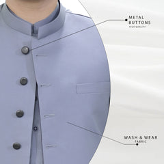 Men's Kameez Shalwar with Waistcoat (RJ-KSW107)