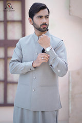 Men’s Premium Wash & Wear Kameez Shalwar – Stone Grey Traditional Wear –(RJ-KSW147)