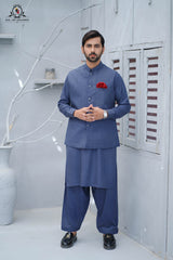 Men’s Premium Wash & Wear Kameez Shalwar – Blue Traditional Wear –(RJ-KSW149)