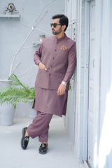 Men’s Premium Wash & Wear Kameez Shalwar – Plum Traditional Wear - (RJ-KSW151)