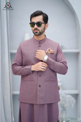 Men’s Premium Wash & Wear Kameez Shalwar – Plum Traditional Wear - (RJ-KSW151)