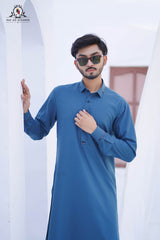 Elegant Blue Mens Kameez Shalwar RJ-KS592