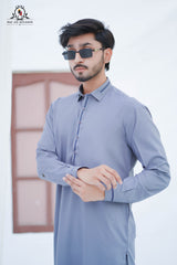 Slate Grey Mens Kameez Shalwar RJ-KS598