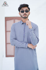 Slate Grey Mens Kameez Shalwar RJ-KS598