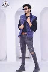 Navy Blue Puffer Jacket – Sleevles