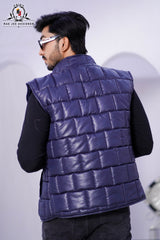 Navy Blue Puffer Jacket – Sleevles