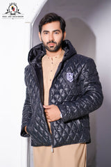 Black Puffer Jacket Males – Full sleeves