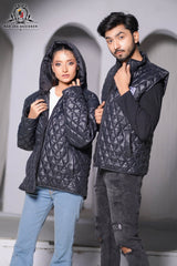 Black Puffer Jacket Females -Full sleaves