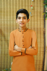 New Mustard Designer Boy's Kameez Shalwar RJ-KIDS212